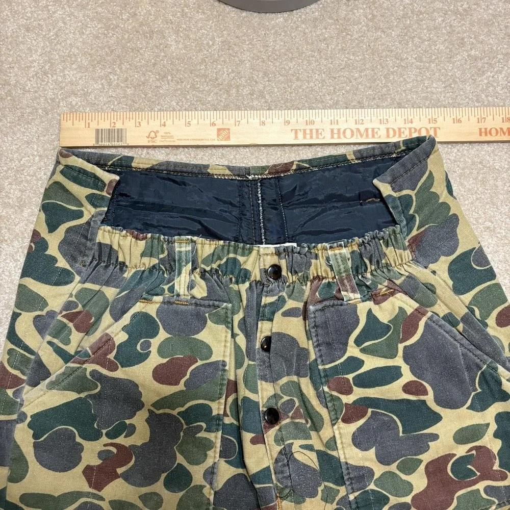 Vtg American Field Snow Pants Mens 36x30.5 Duck Camo Frog Insulated Hunting Army